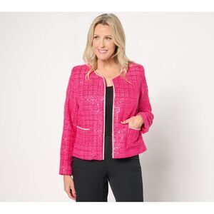 SUNNYLiFE Women's Plus Sz Jacket 4X Always Isaac Plaid Multi-colored A690546